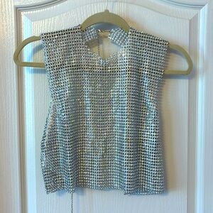 12th Tribe Rhinestone Crop Top size M